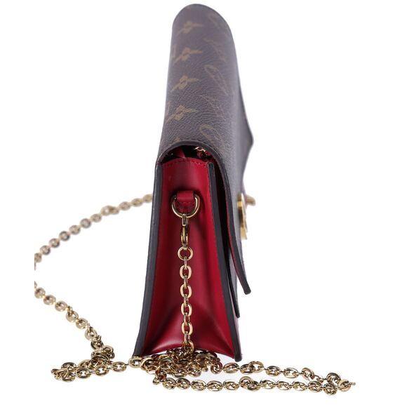 Louis Vuitton Portefeuille Flor M67404 Chain Wallet Crossbody Monogram Fuchsia - Picture 5 of 9